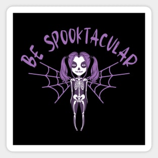 Be Spooktacular Purple Halloween Spooky Skeleton Angel Cheeky Witch® Magnet